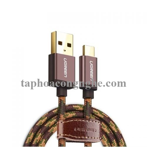 Ugreen 40428 0.5M màu Nâu Cáp sạc USB TypeC cao cấp US250 30040428